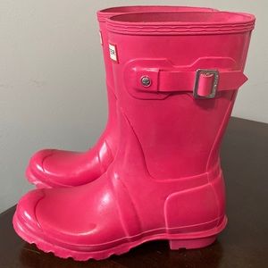 Hot Pink Hunter Rain Boots